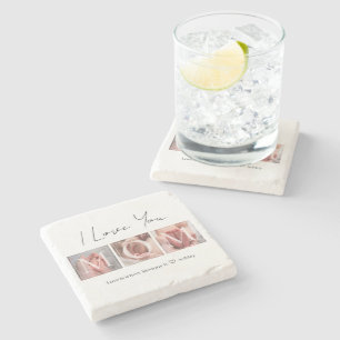 Hou van je mama foto stenen onderzetter