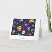 Hou van je mama Modern Floral Happy Moederdag Kaart (Achterkant)