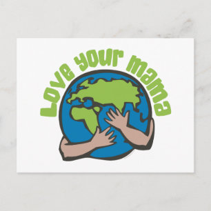 Hou van je mama Planet Earth Environment Recyclen Briefkaart