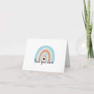 Hou van je meer regenbooghartblauw kaart