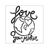 Hou van je moeder aarde dag hart liefhebber 	rubberstempel (Afrduk)