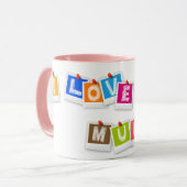 Hou van je moeder mok (Voorkant links)