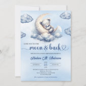 Hou van je naar de maan en terug jongen teddybeer kaart (Voorkant)