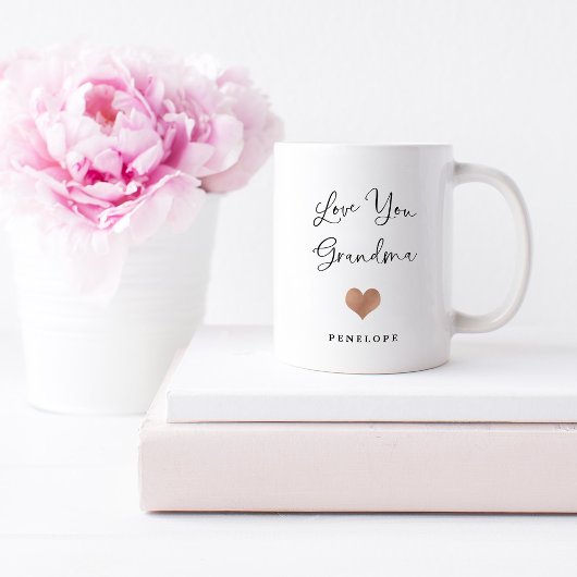 Hou van je oma | Handgeschreven script en hart Koffiemok