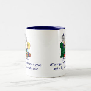 Hou van je oma! tweekleurige koffiemok