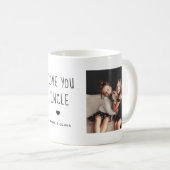 Hou van je oom | Twee handgeschreven foto's Koffiemok (Voorkant rechts)