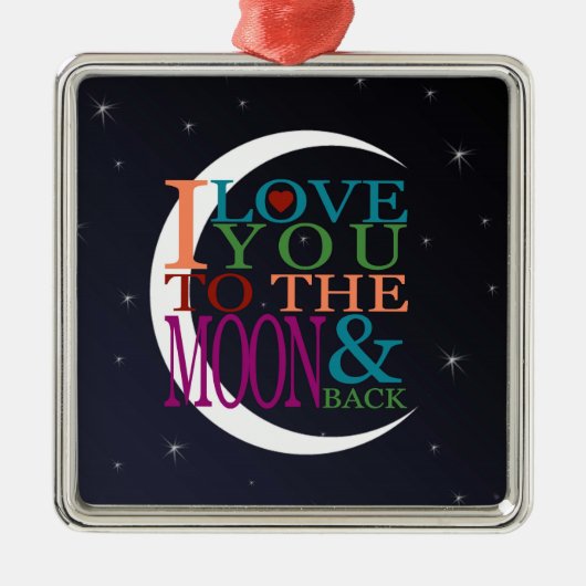 Hou van je op de maan en terug metalen ornament (Voorkant)