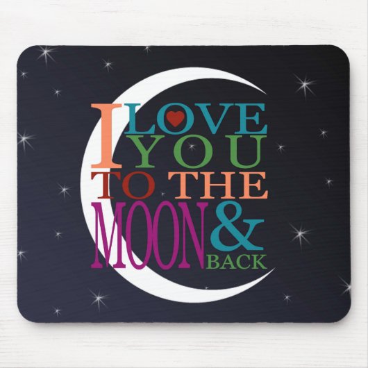 Hou van je op de maan en terug muismat (Voorkant)