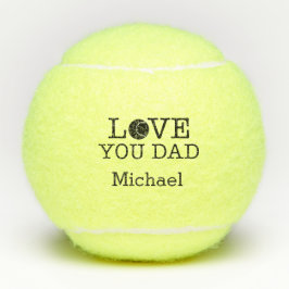 Hou van je pa Vaderdag Custom Tennis Balls Tennisballen