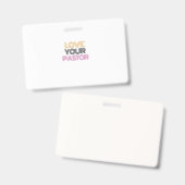 hou van je pastor badge (Voor- en achterkant)