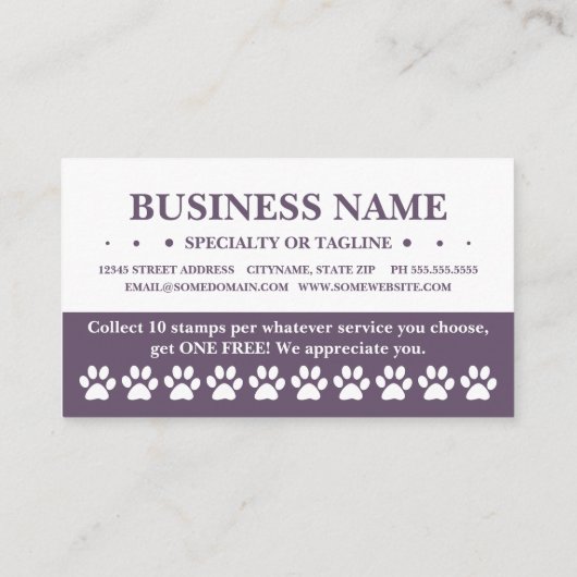 hou van je petekaart klantenkaartje (Achterkant)