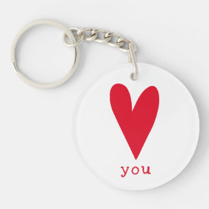 Hou van je Rood hart Sleutelhanger
