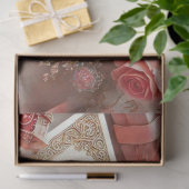 Hou van je roze rozen decoupage tissuepapier (Geschenk)