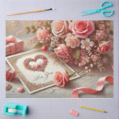 Hou van je roze rozen decoupage tissuepapier (Craft)