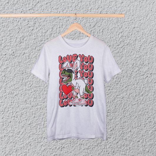 Hou van je, Schattigee dinosaurus in konijnenkostu T-shirt