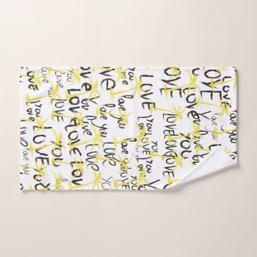 Hou van je tekstpalms bad handdoek (Handdoek)