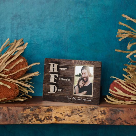 Hou van je vader | Aangepaste foto | Happy Vaderda Fotoplaat (Zijkant)