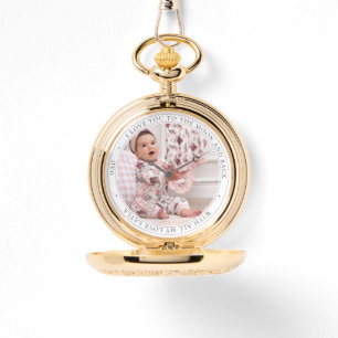 Hou van je vader Gepersonaliseerde foto Vaders Day Horloge