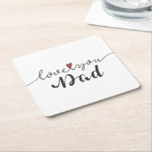 Hou van je vader Happy Vaderdag | Onderzetter (Schuin)