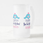 🍺 ↷hou van je vader, je bent mijn held Frosted Bi Matglas Bierpul (Voorkant rechts)