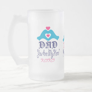 🍺 ↷hou van je vader, je bent mijn held geweldig matglas bierpul