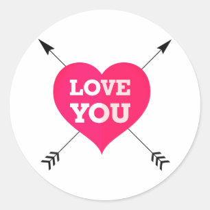 Hou van je Valentijnsdag Ronde Sticker