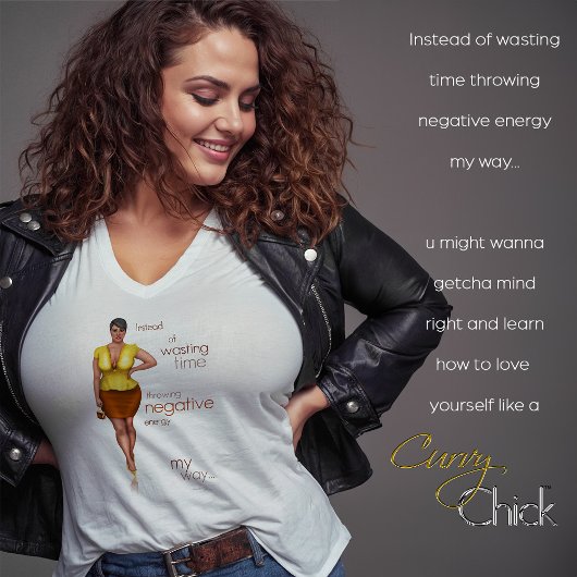 Hou van jezelf als een bochtige chick t-shirt