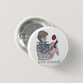 "Hou van jezelf" Empowerment Button (Voorkant /achterkant)
