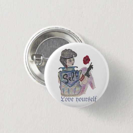 "Hou van jezelf" Empowerment Button (Voorkant /achterkant)
