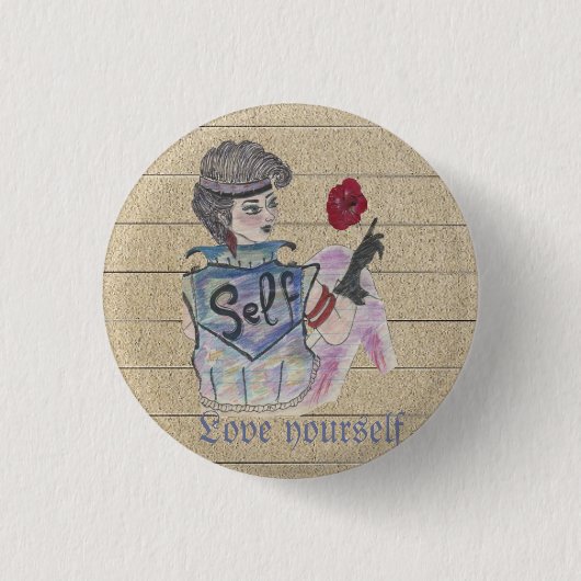 "Hou van jezelf" Empowerment Button (Voorkant)