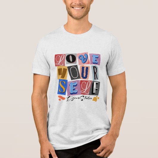 Hou van jezelf - het moderne design versterken Tri-Blend shirt (Voorkant)