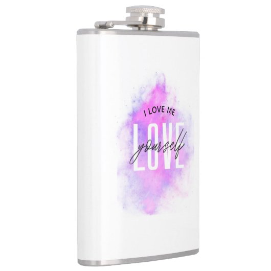 "Hou van jezelf" Inspirerend Mok Heupfles (Rechts)