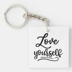 Hou van jezelf Inspirerend quote Zelfliefde Sleutelhanger