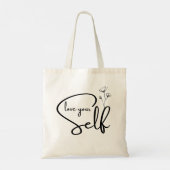 "Hou van jezelf" Inspirerend Tote Bag (Achterkant)