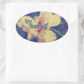 Hou van jezelf iris ovale sticker (Tas)