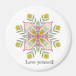 Hou van jezelf Mandala Floral Magneet