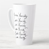 Hou van jezelf! Motivatie kalligrafie Latte Mok (Linkerhoek)