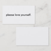 " hou van jezelf " - Visitekaartjes (Voorkant / Achterkant)