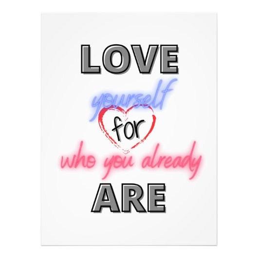 Hou van jezelf zoals je al bent foto afdruk (Voorkant)