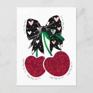 Hou van kersen veel grappig fruit briefkaart