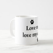 Hou van me, hou van mijn hond koffiemok (Voorkant links)
