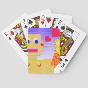 Hou van me, ik ben een robot pokerkaarten