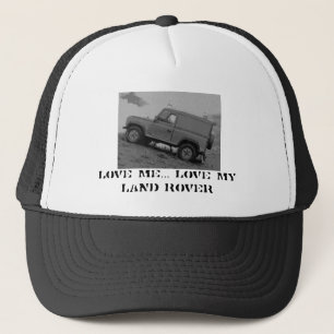 Hou van me... Ik hou van mijn land Rover. Pet