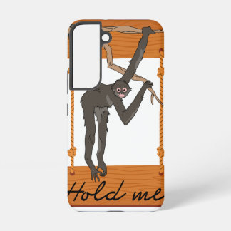 "Hou van me" Schattige slingeraap hangend aan een Samsung Galaxy Hoesje