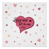 Hou van me tot de dag dat ik sterf. perfect poster (Voorkant)