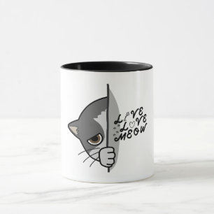 Hou van miauw Kattenliefhebber Design #Catlover #C Mok