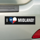 HOU VAN MIDLAND, TX! BUMPERSTICKER (Op auto)