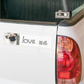 hou van mij - cute mops bumpersticker (Op Truck)