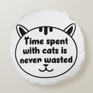 Hou van mij, hou van mijn zwarte kat rond kussen