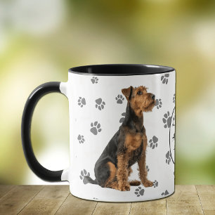 Hou Van Mijn Airedale Terrier Hondenpootafdruk Mok